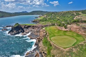 Cabot Saint Lucia (Point Hardy) 17th Green Back
